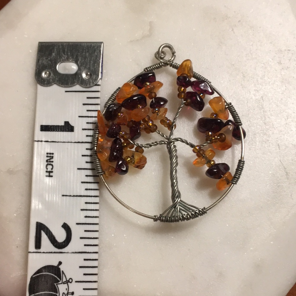 Beaded Wire Tree Pendant - Picture 4 of 4